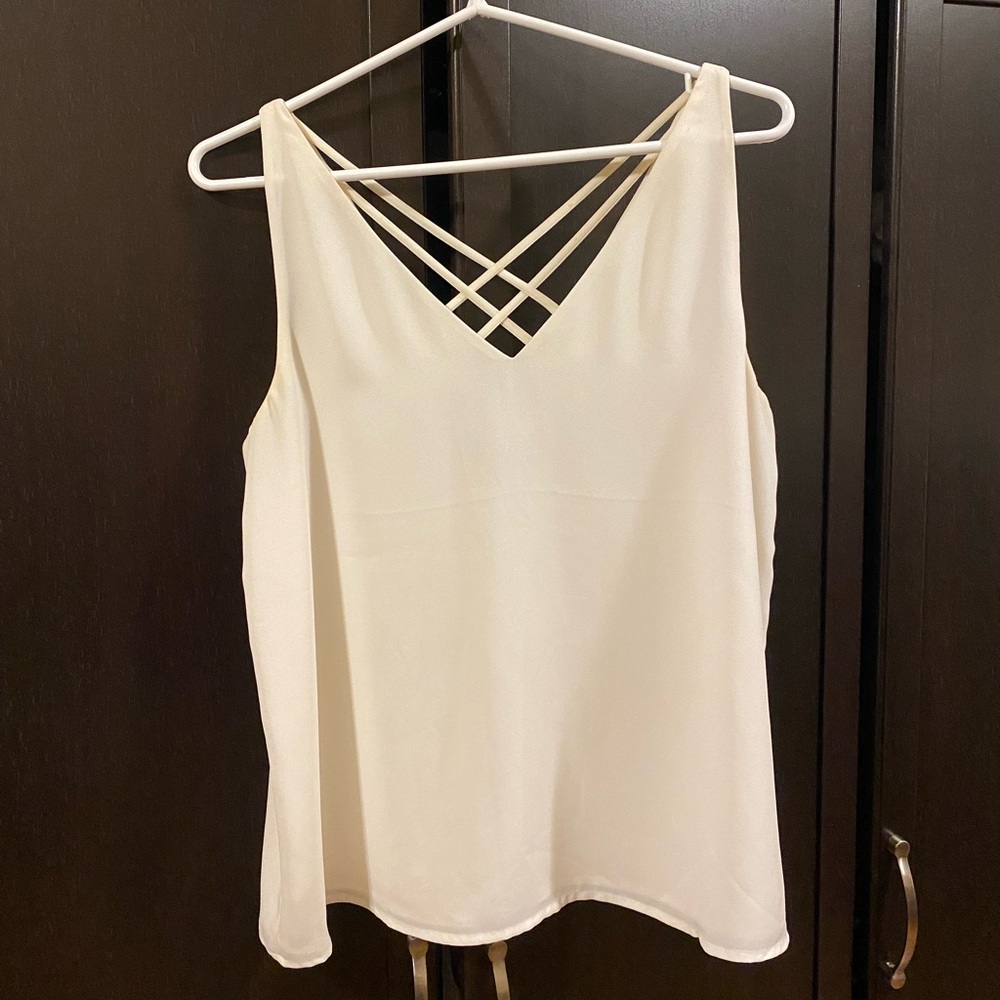 Express White Work Tank